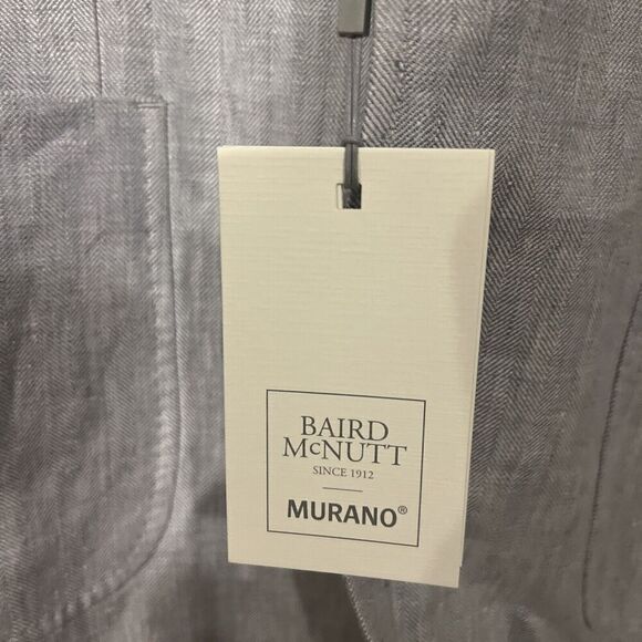 Murano‎ Baird McNutt Linen Sport Coat Mens Size XL Gray  $225 - Picture 2 of 12
